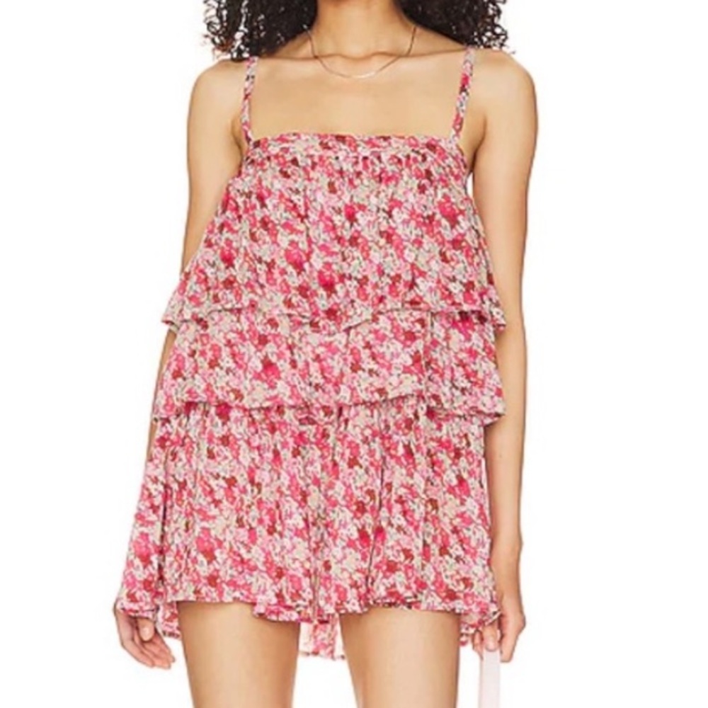 FREE PEOPLE “Talia” Tunic in pink combo Size: Large
